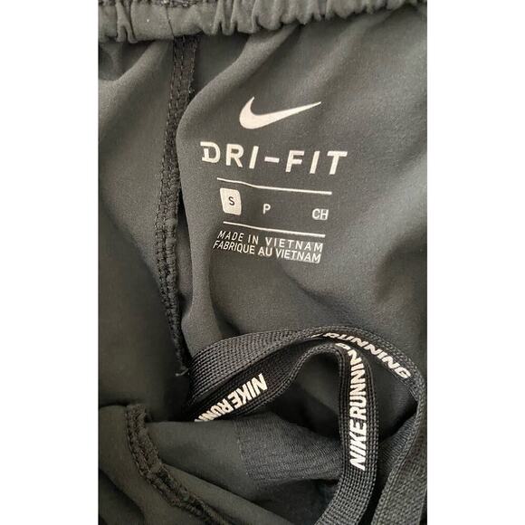 Nike Dri-Fit Women's S Black Elastic Drawstring Waist Crop Running Pants - Picture 5 of 7